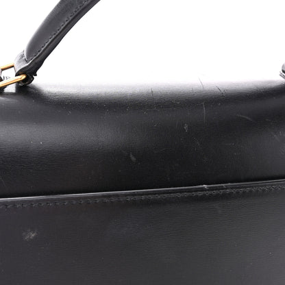 Saint Laurent Smooth Calfskin Medium Classic Monogram Cassandra Top Handle Black Rouge Legion 18 of 19