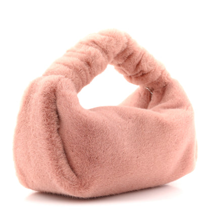 Alexander Wang Faux Fur Mini Scrunchie Bag Pink 3 of 11