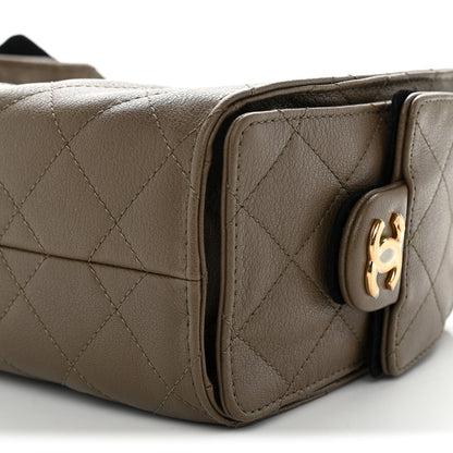 Chanel Caviar Quilted Mini Chanel 25 Handbag Dark Khaki 10 of 11