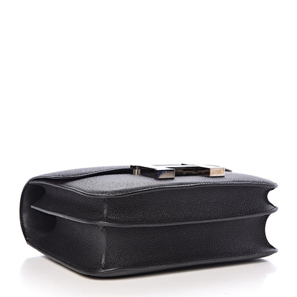 Hermes Epsom Enamel Constance 24 Black Bleu Saint Cyr 4 of 27
