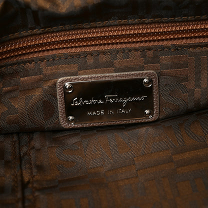 Salvatore Ferragamo Calfskin Marisa Shoulder Bag Bronze 6 of 10