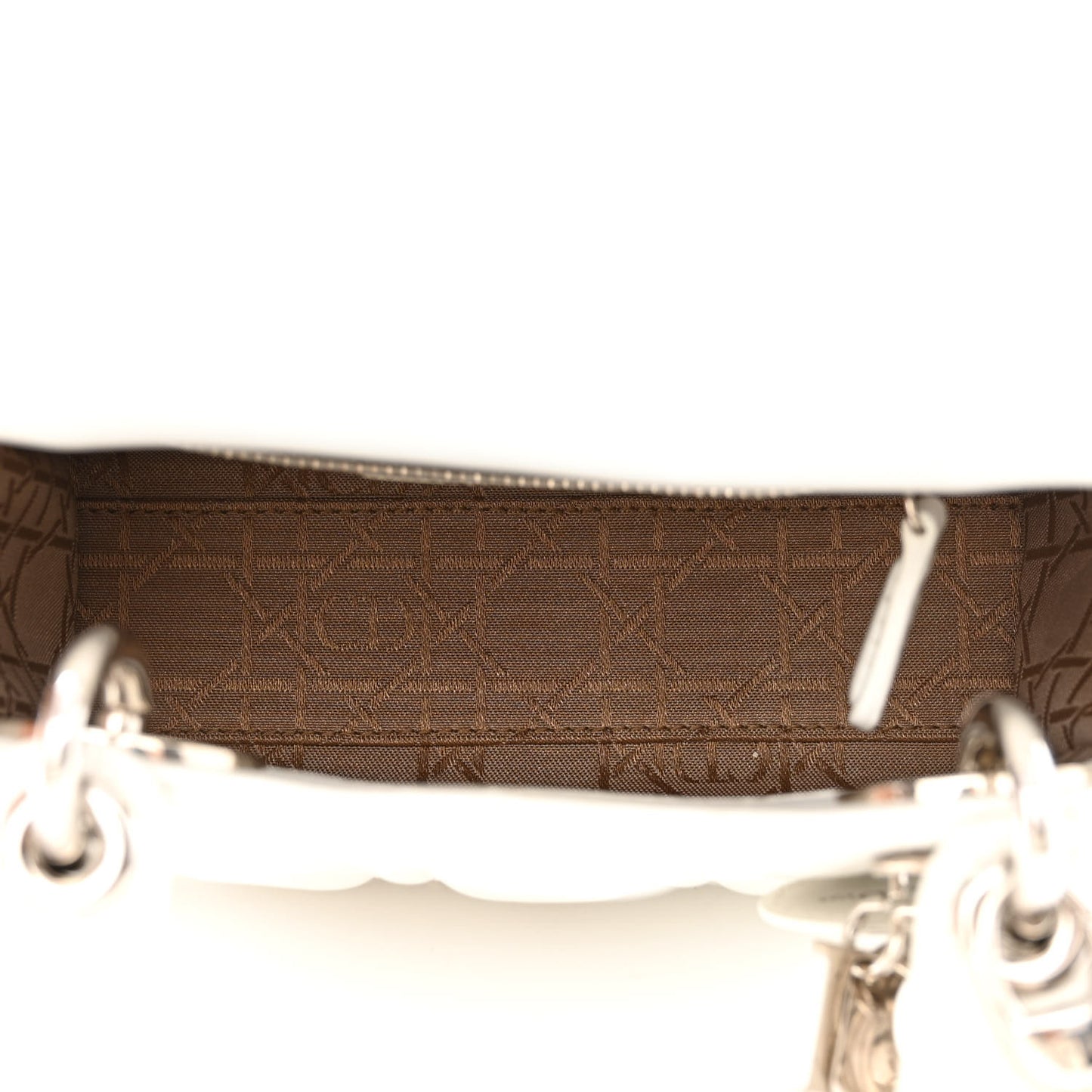 Lambskin Cannage Mini Lady Dior White