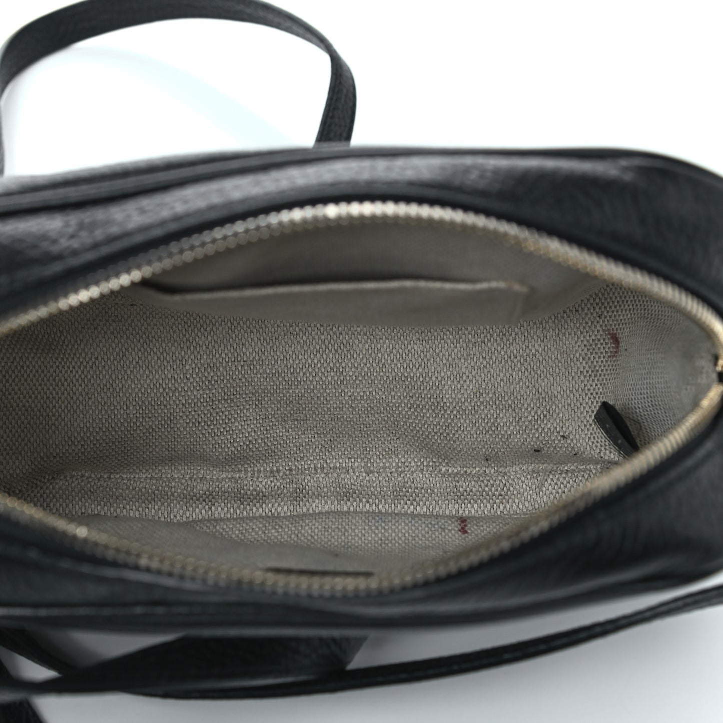 Pebbled Calfskin Small Soho Disco Bag Black