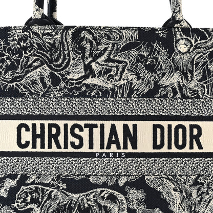 Christian Dior Canvas Embroidered Medium Toile De Jouy Reverse Book Tote Blue 8 of 10