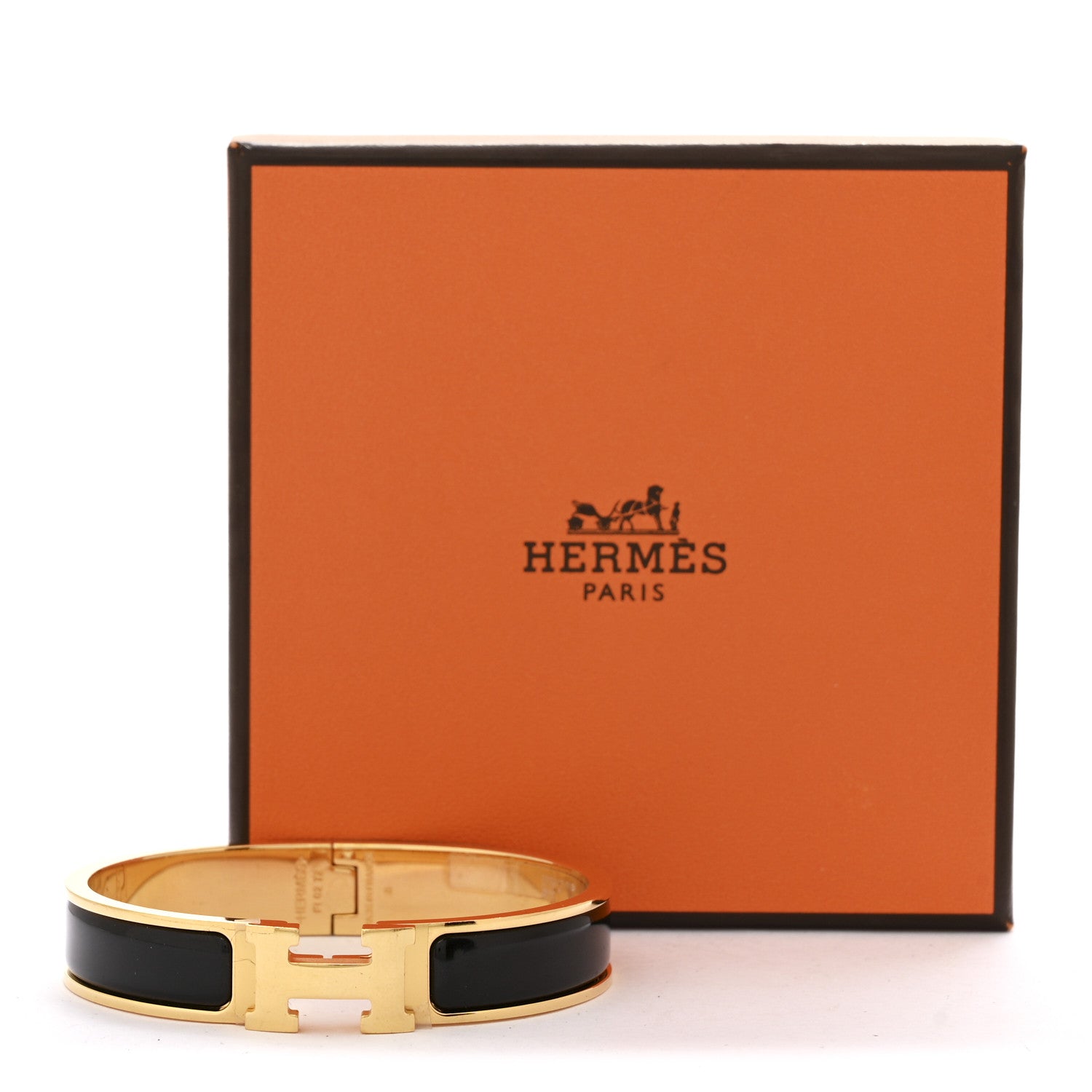 Hermes Enamel Narrow Clic Clac H Bracelet GM Black 5 of 5