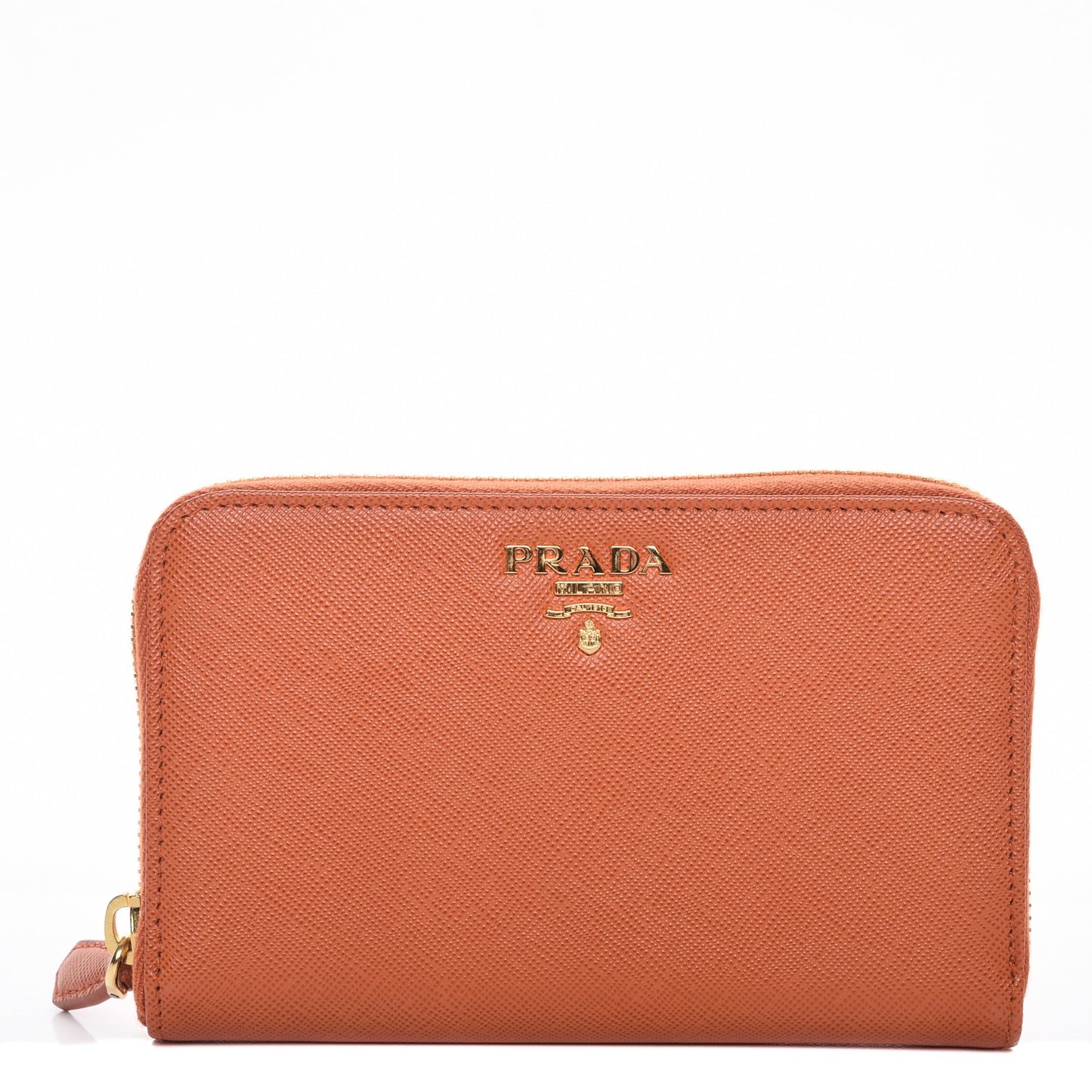 Saffiano Zip Around Wallet Papaya