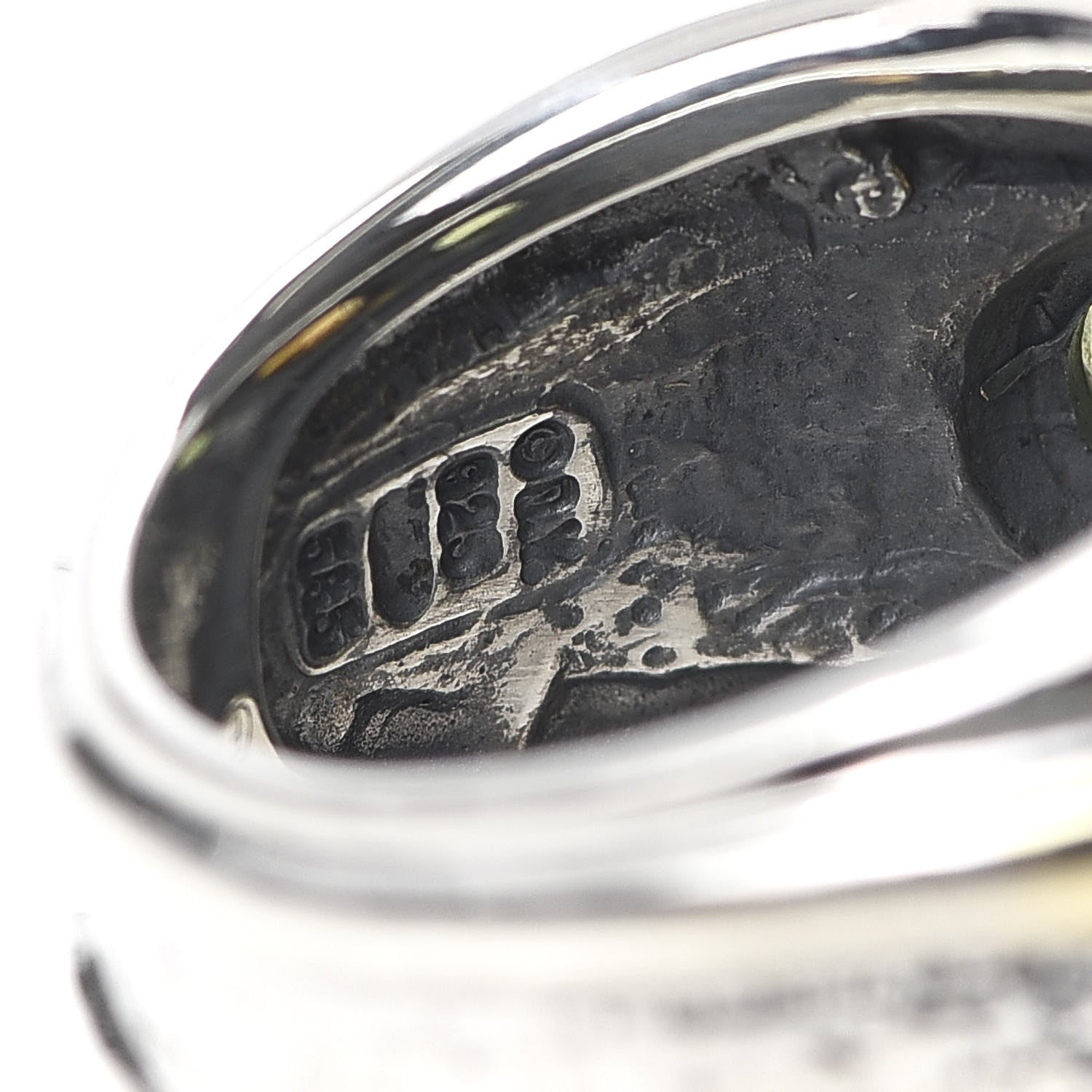 David Yurman Sterling Silver 14K Yellow Gold Citrine Peridot 17mm Renaissance Ring 52 6 8 of 8