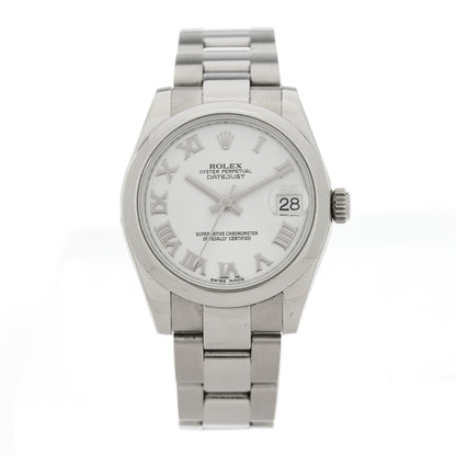 Rolex Stainless Steel 31mm Oyster Perpetual Datejust Watch White Roman 178240 1 of 4