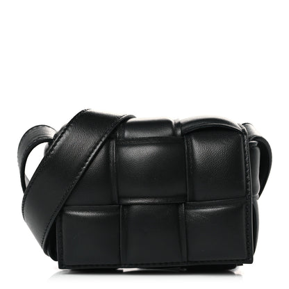 Bottega Veneta Lambskin Maxi Intreccio Padded Candy Cassette Crossbody Bag Black 1 of 8