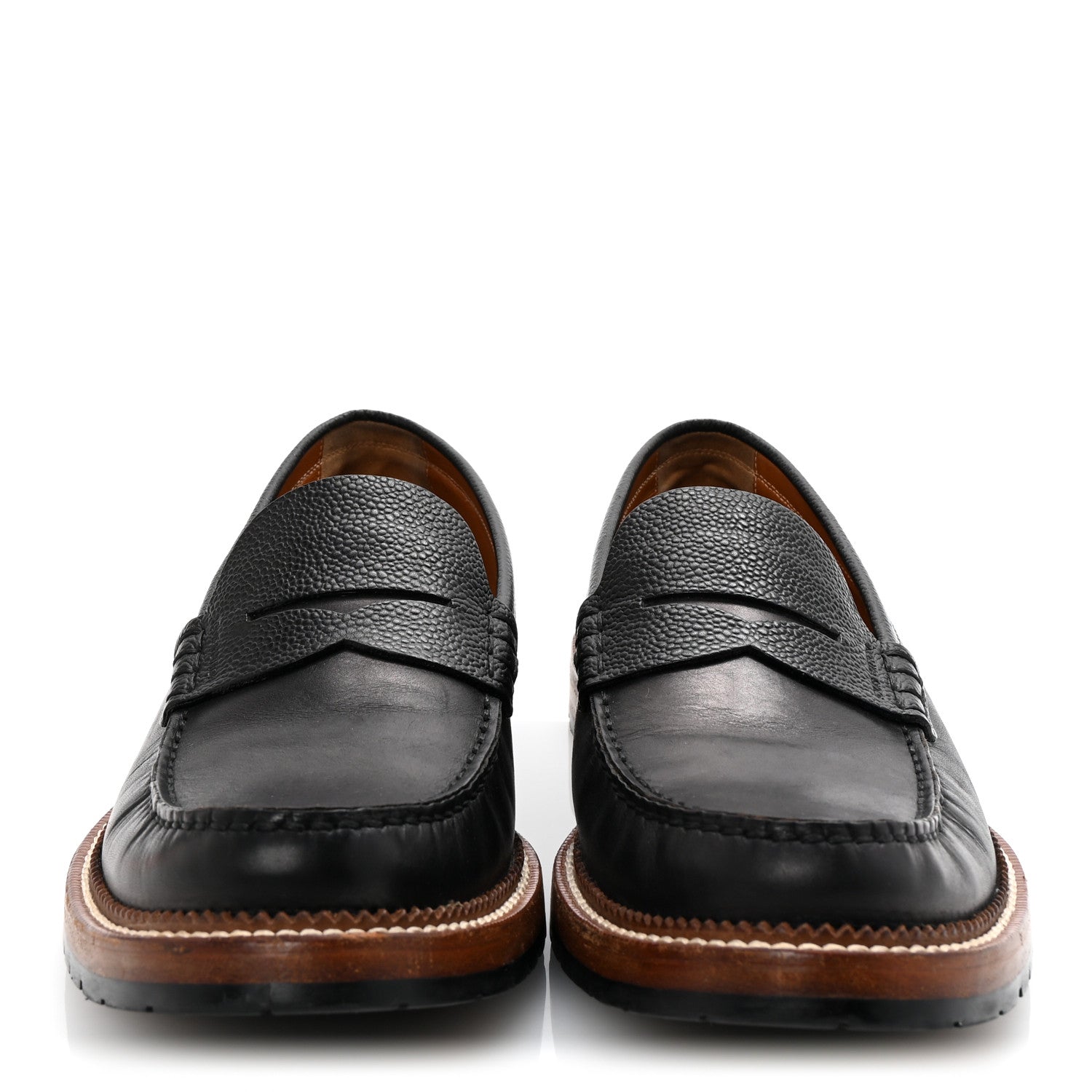 Louis Vuitton Calfskin Mens Loafers 9.5 Black 3 of 9