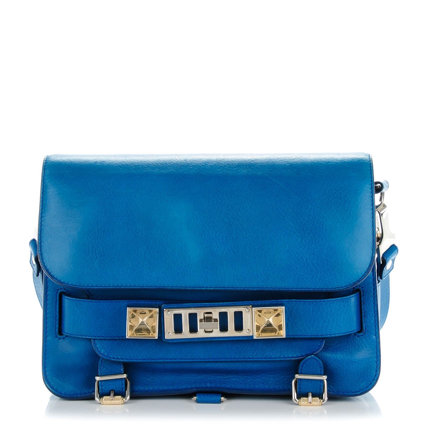 Calfskin PS11 Classic Shoulder Bag Peacock