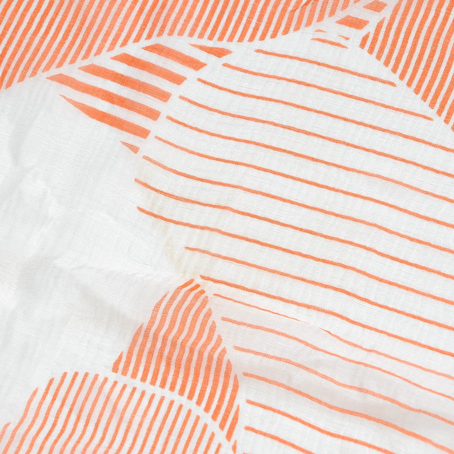 Gucci Silk Chiffon Equestrian Horse Stripe Square Scarf Orange 3 of 5