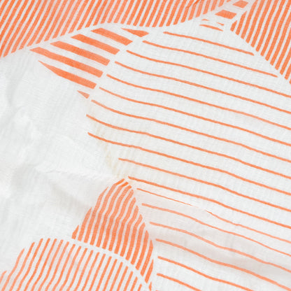 Gucci Silk Chiffon Equestrian Horse Stripe Square Scarf Orange 3 of 5