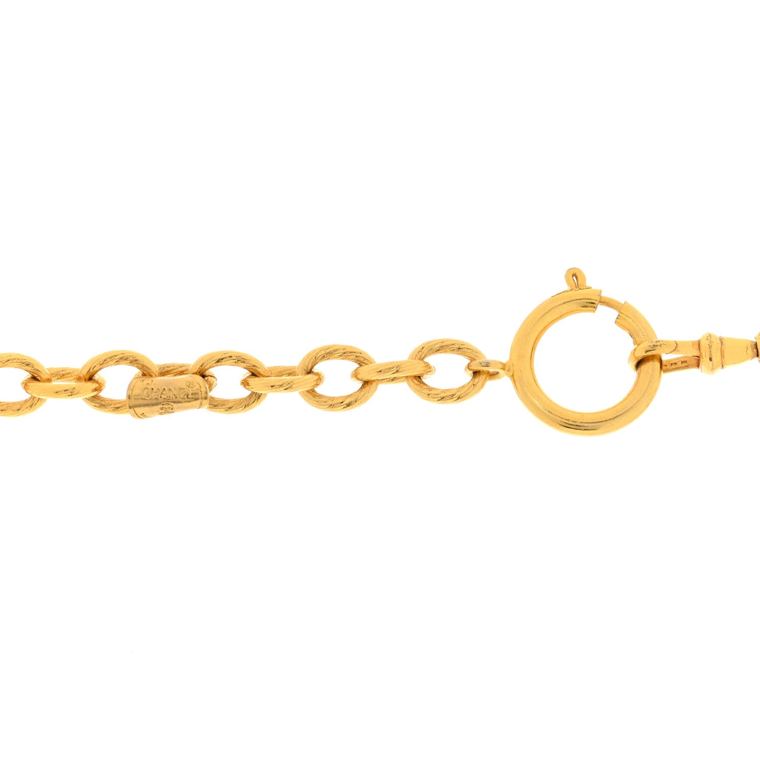 Chanel Metal CC Charm Short Necklace Gold 4 of 4