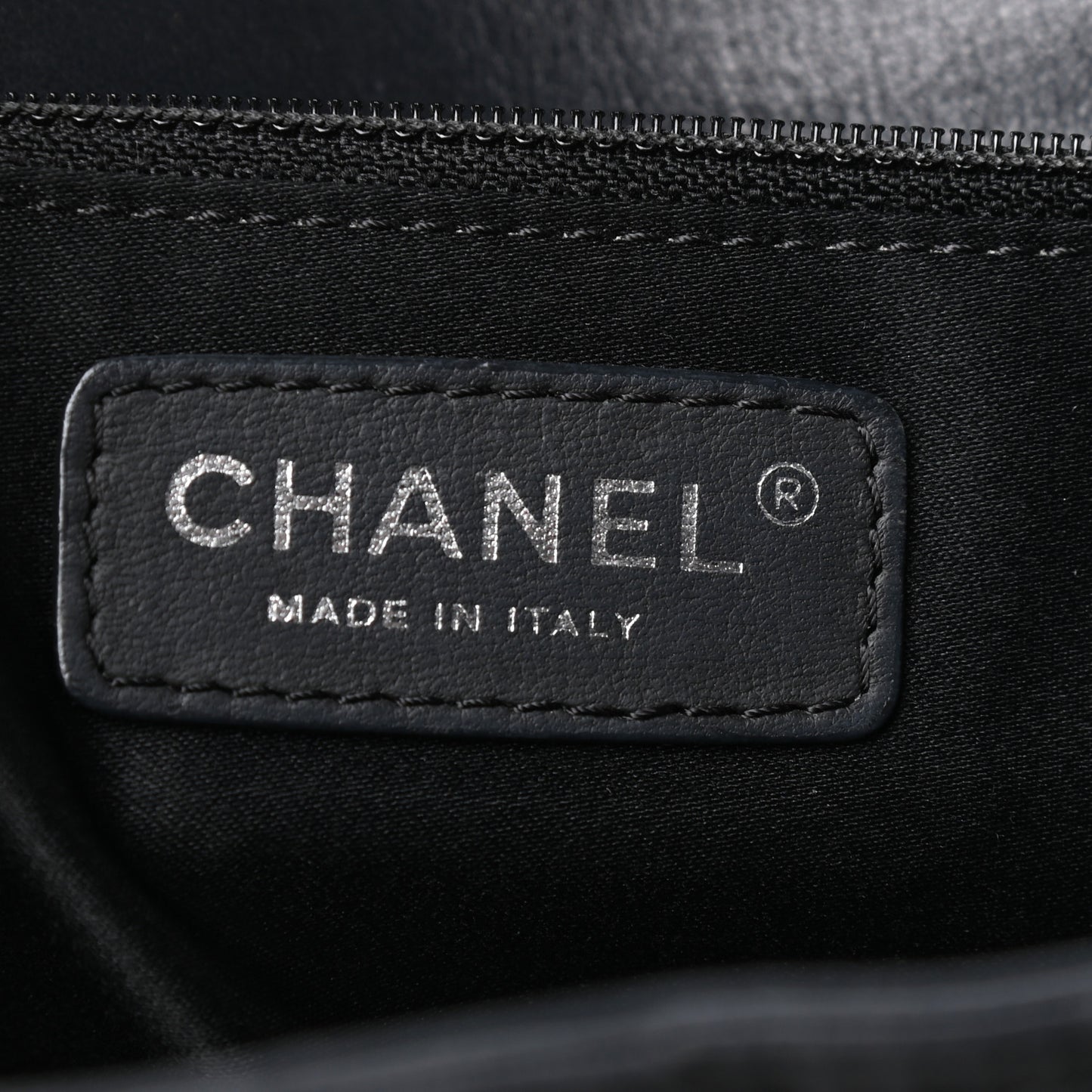 Lambskin Quilted Large Around Pockets Flap Black