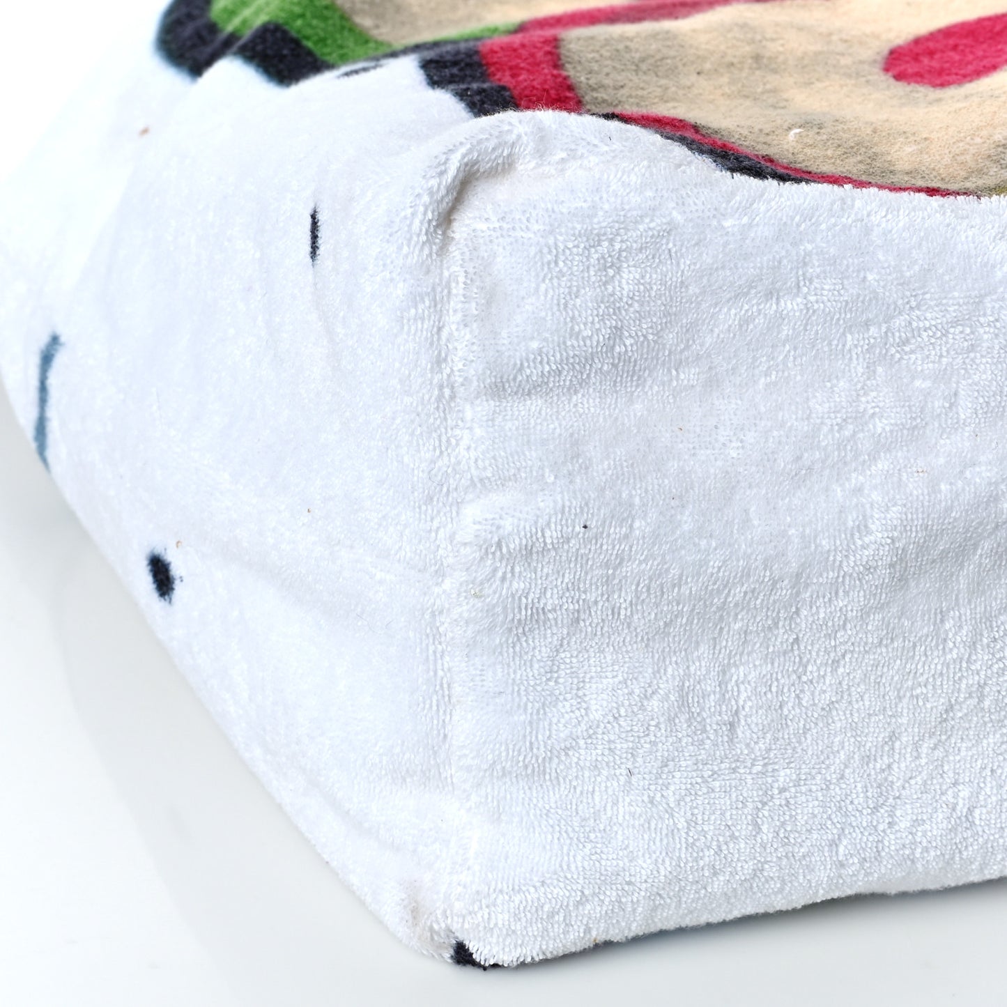 Terry Cotton Beach Tote Towel Set White Multicolor
