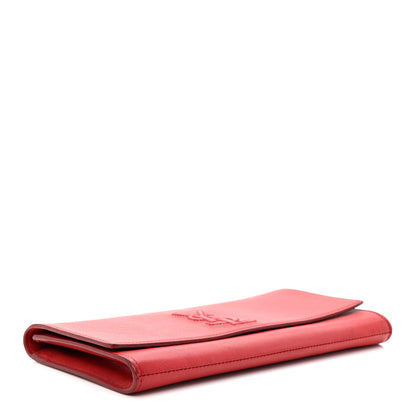 Saint Laurent Textured Calfskin Monogram Small Belle De Jour Clutch Red 4 of 6