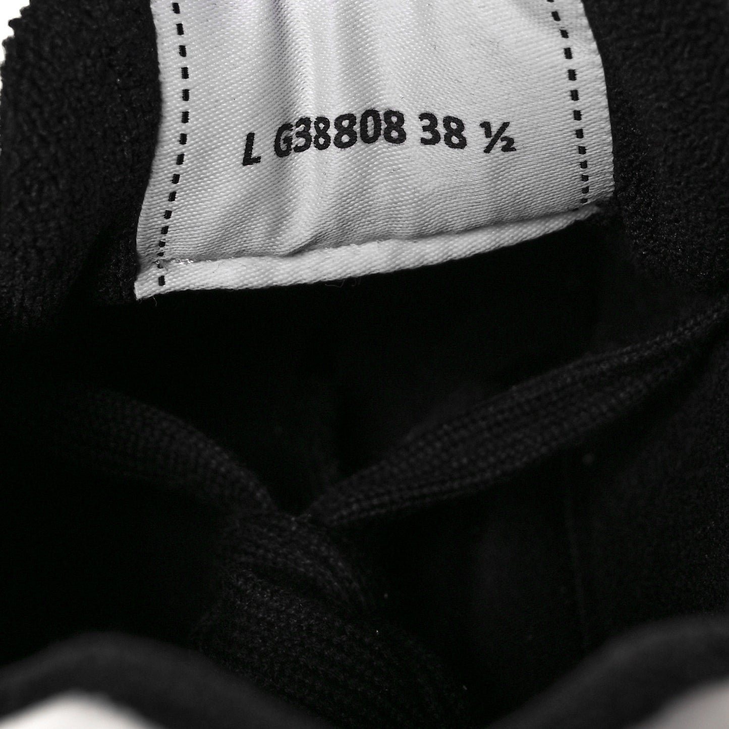 Grained Calfskin Fabric Womens Logo Sneakers 38.5 White Black
