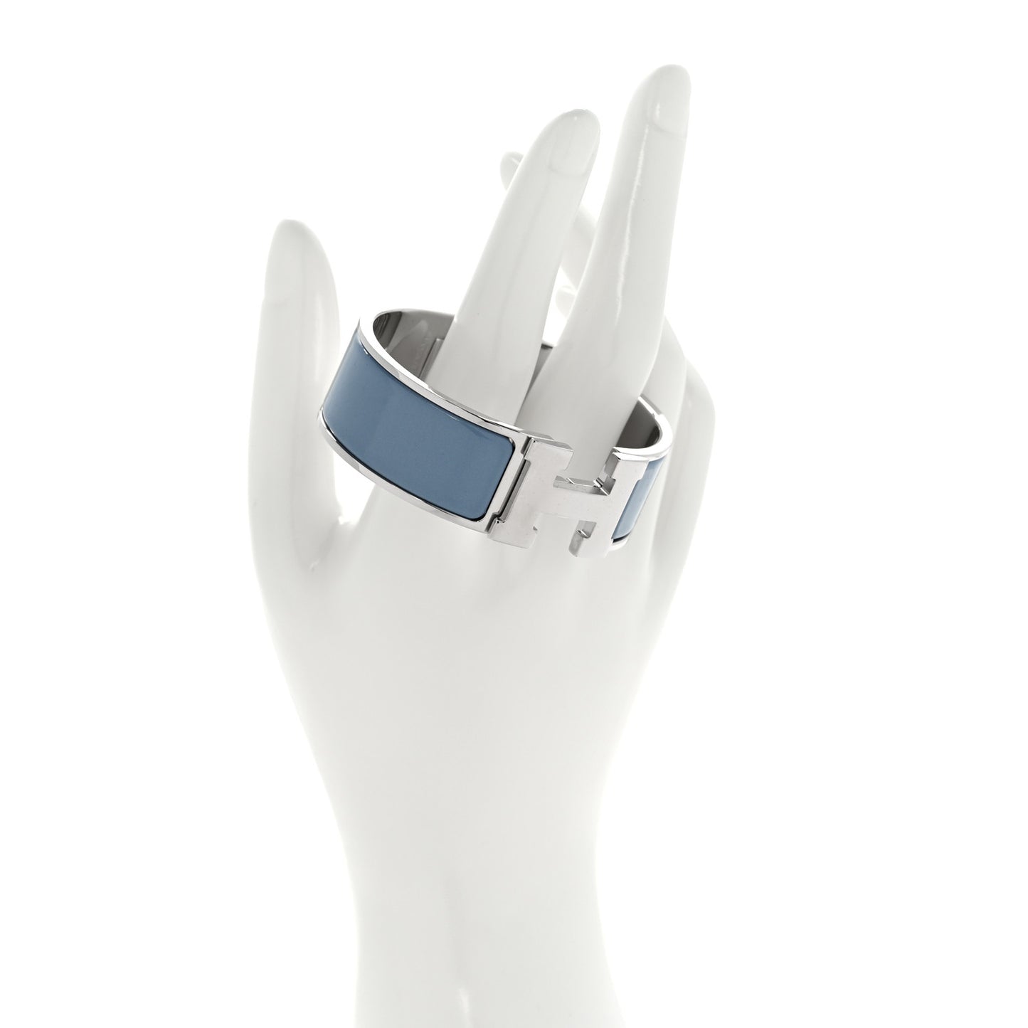 Enamel Wide Clic Clac H Bracelet PM Bleu Orage