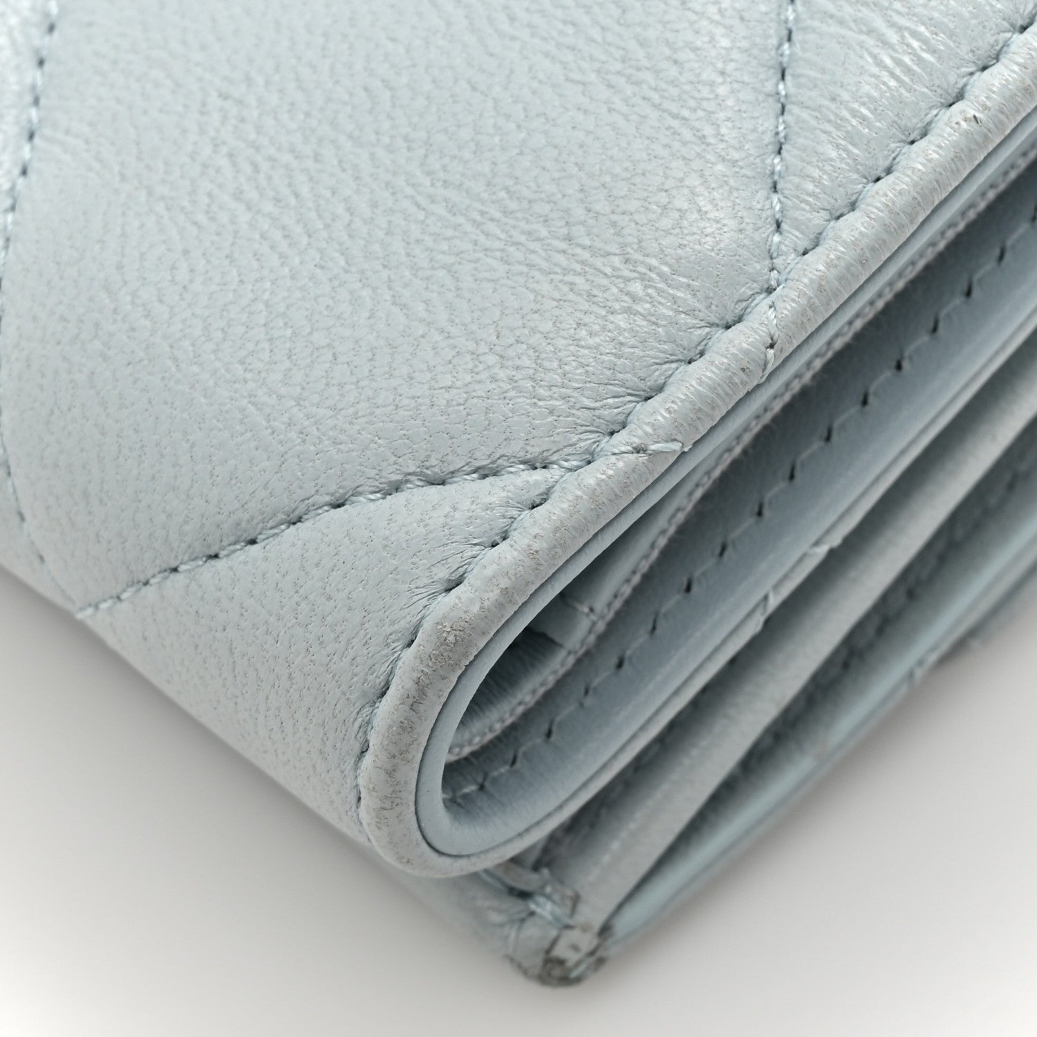 Chanel Lambskin Quilted Chanel 19 Flap Card Holder Light Blue 13 of 13