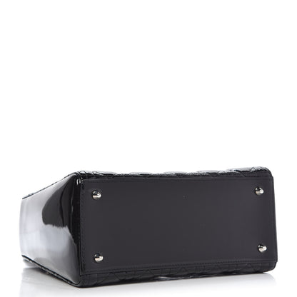 Christian Dior Patent Cannage Medium Lady Dior Black 4 of 9