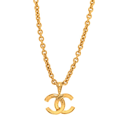 Chanel Metal CC Chain Pendant Necklace Gold 1 of 6