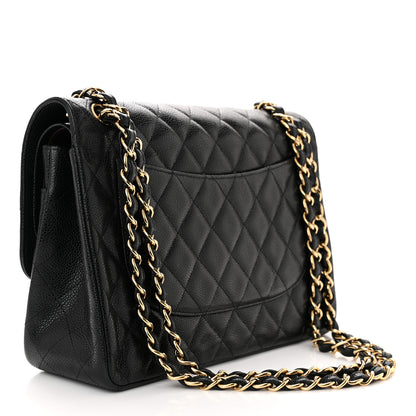 Chanel Caviar Quilted Jumbo Double Flap Black 3 of 10