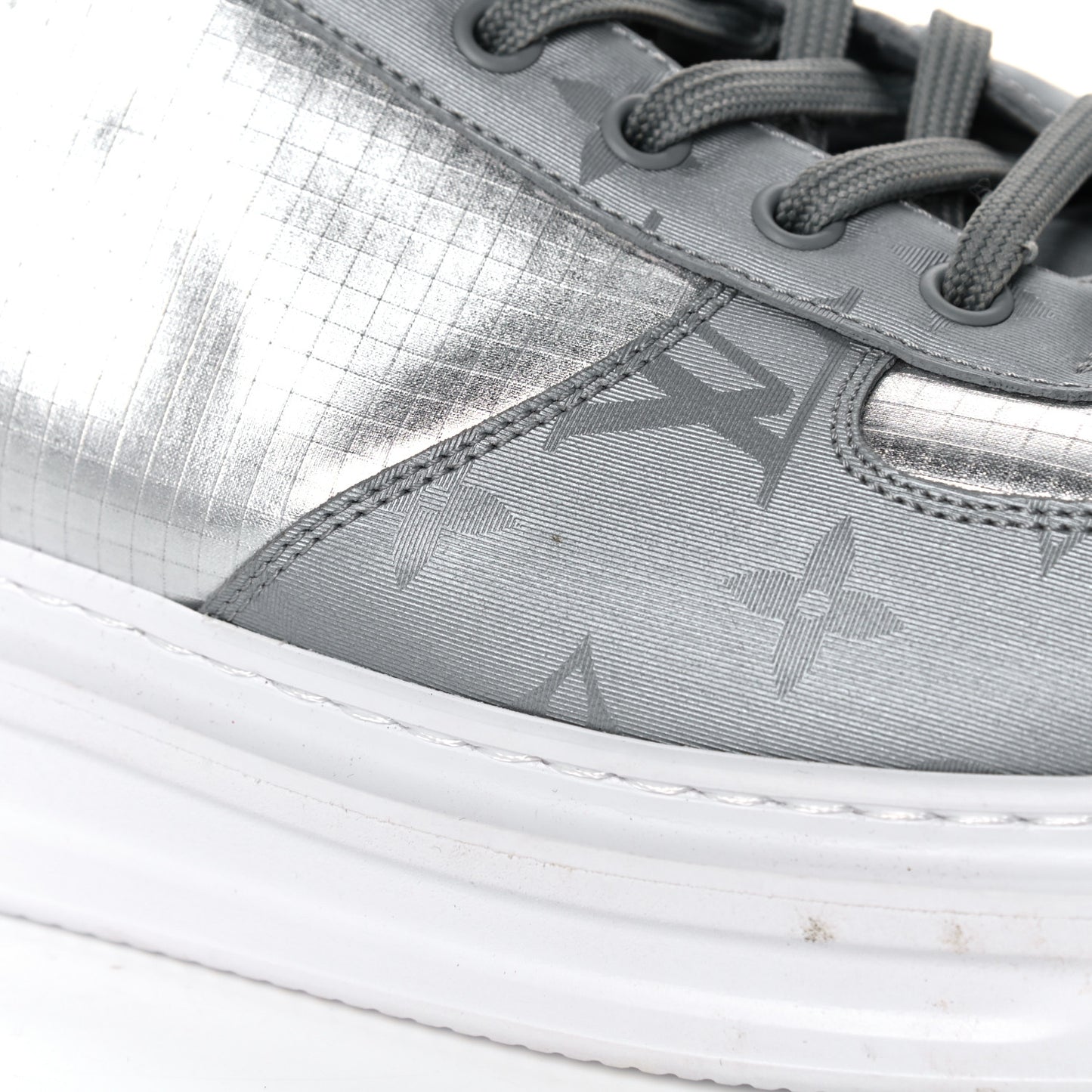 Canvas Monogram Beverly Hills Sneakers 11 Argent