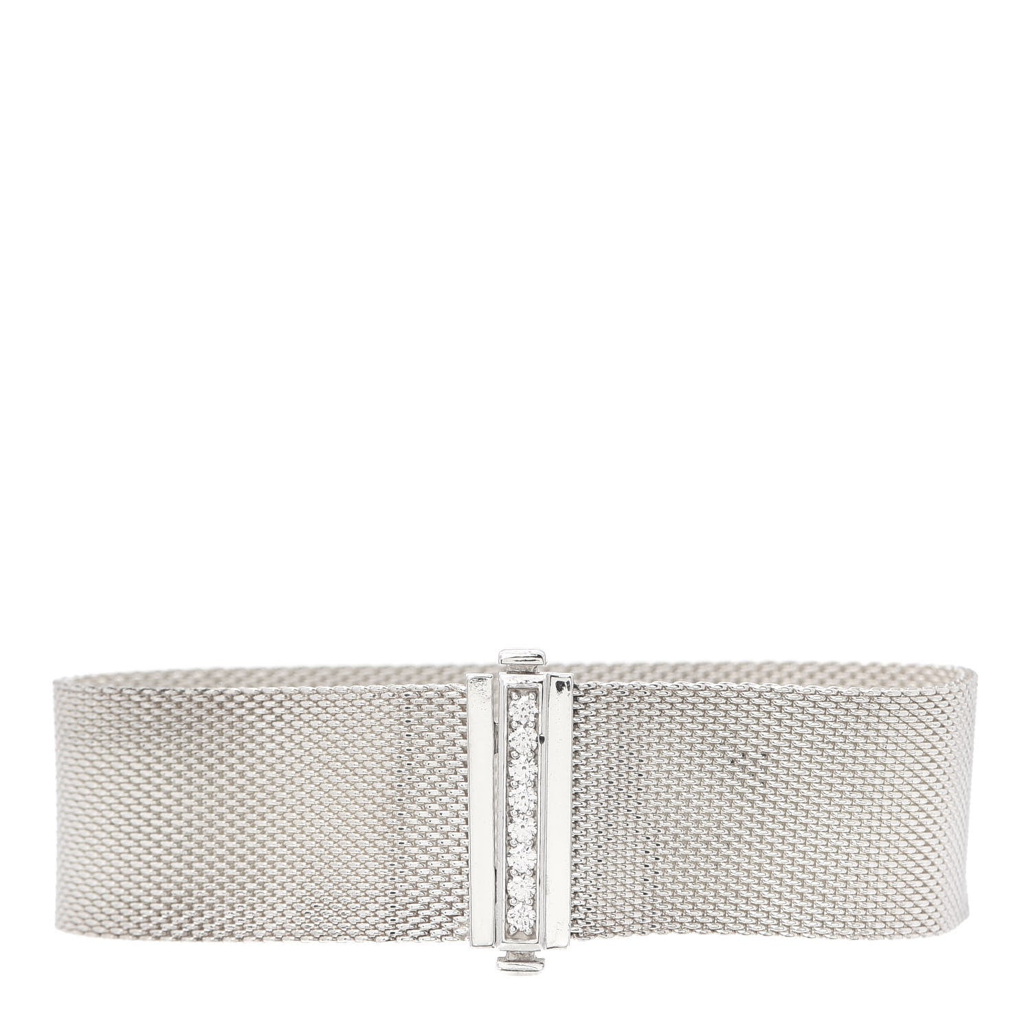 Tiffany Sterling Silver Diamond Somerset Bracelet 1 of 5