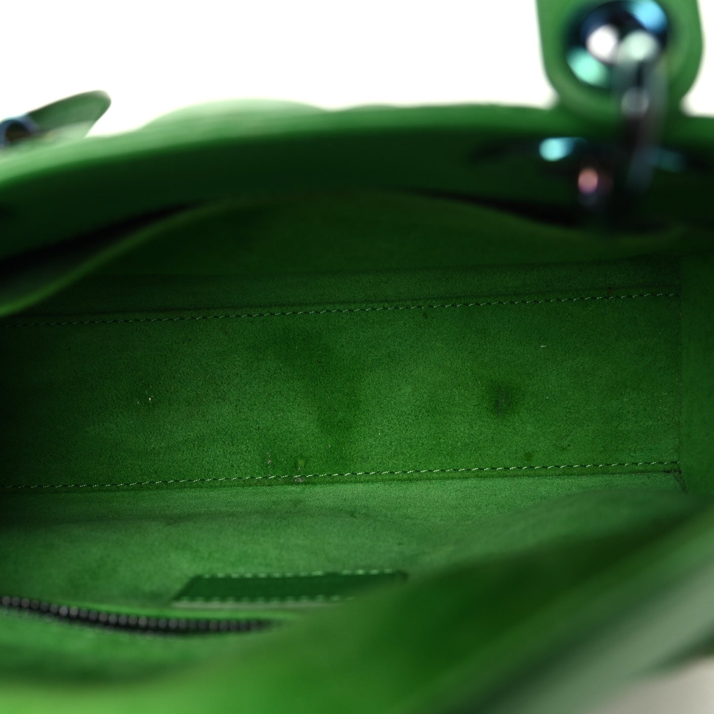 Lambskin Cannage Small Lady Dior Bright Green
