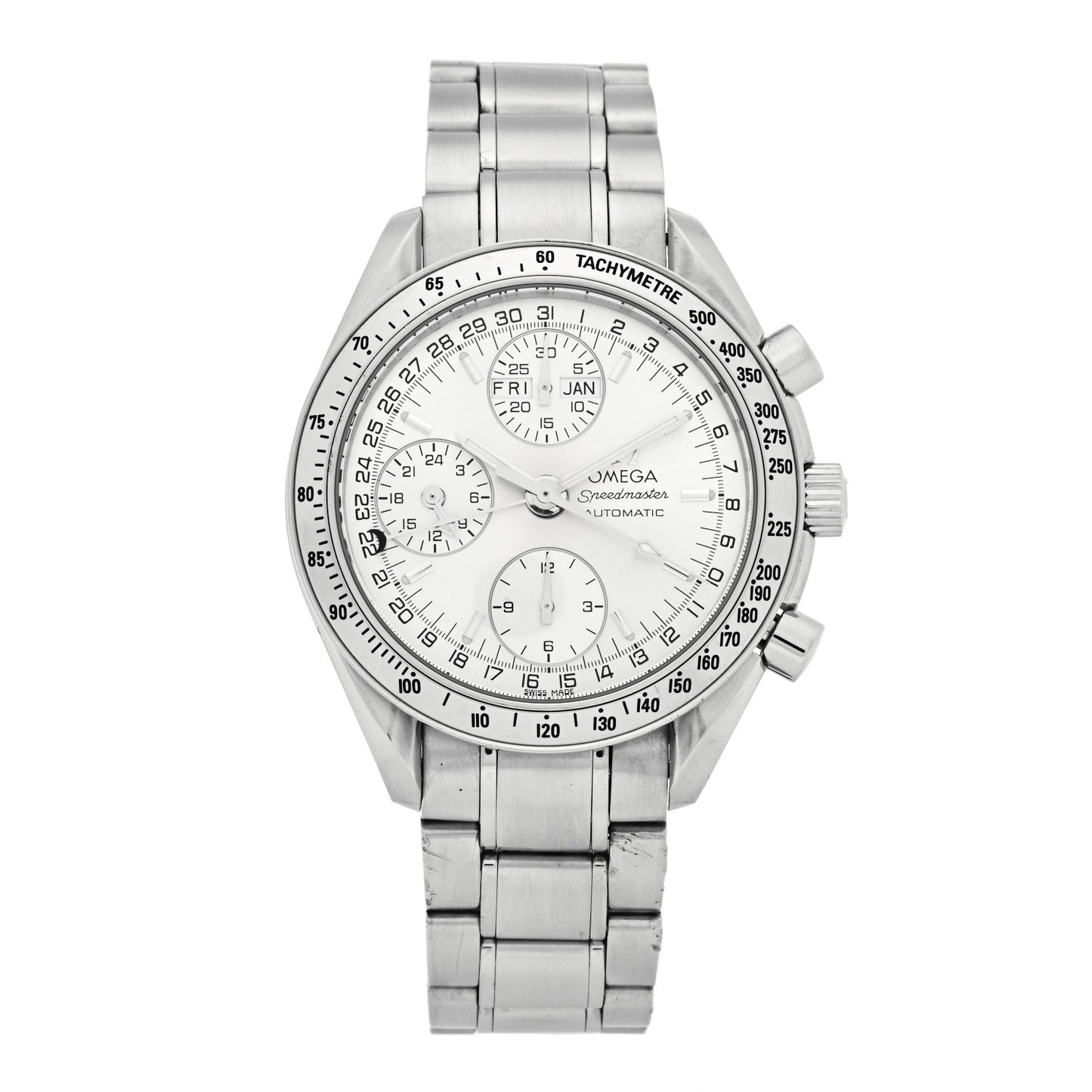 Stainless Steel 39mm Speedmaster Triple Calendar Chronograph Automatic Watch 3523.30.00