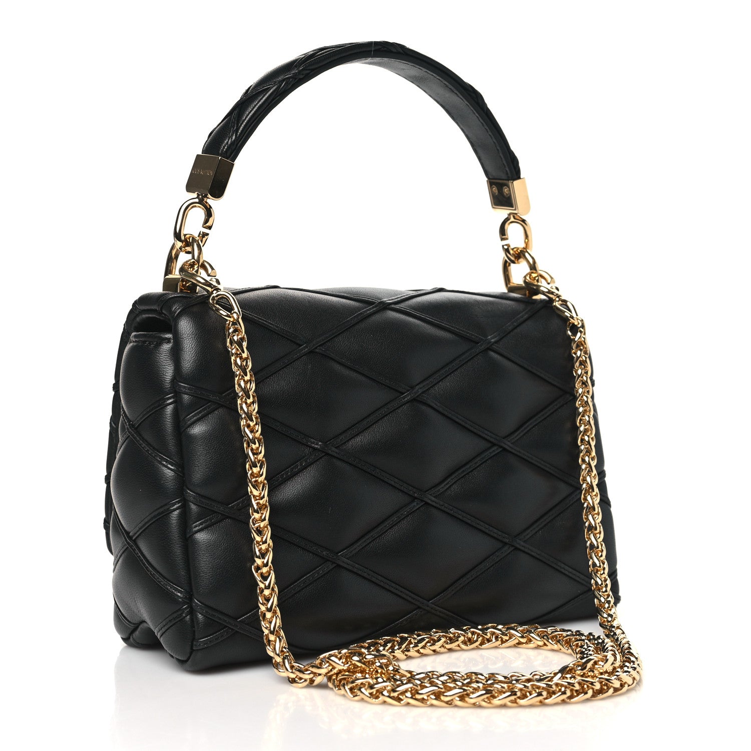 Louis Vuitton Lambskin Malletage GO-14 PM NM Black 3 of 9