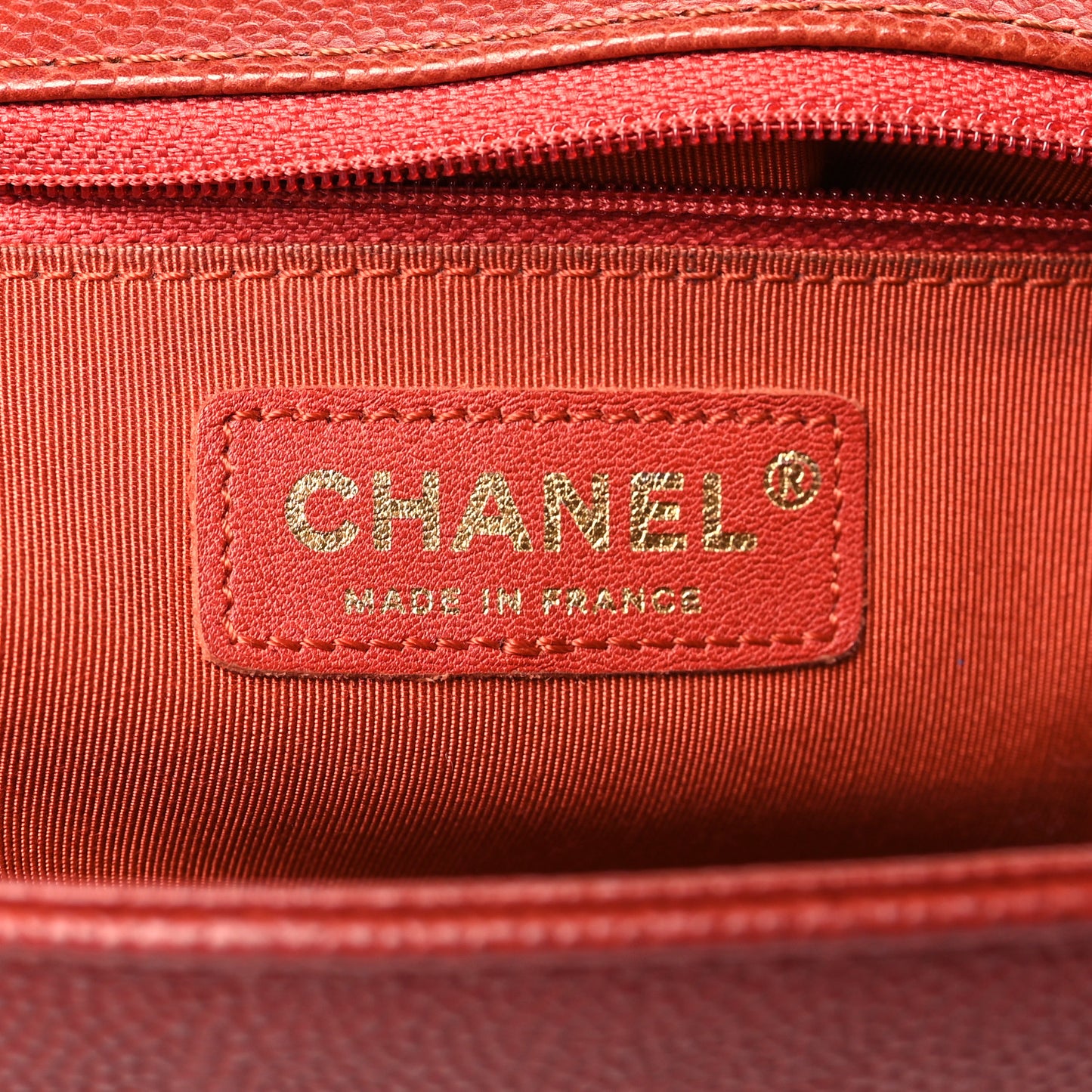 Caviar Quilted New Medium Boy Flap Dark Red