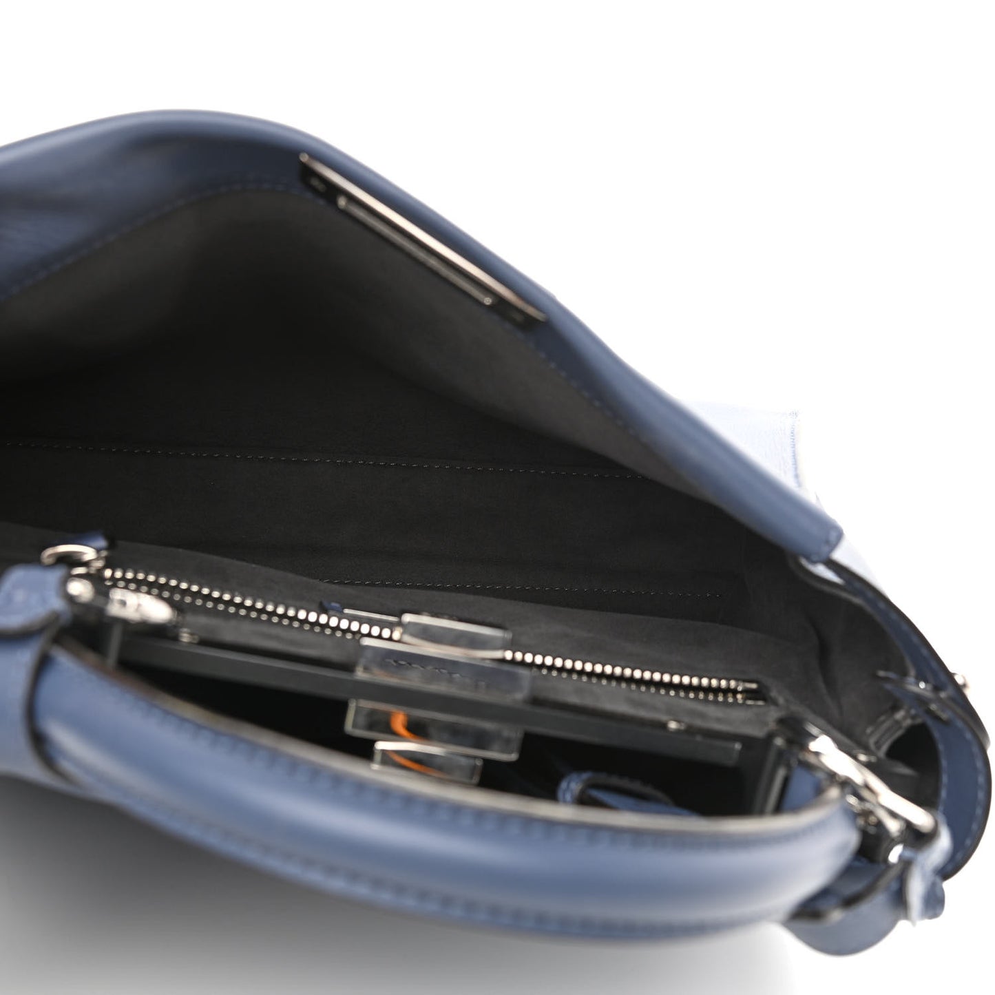 Calfskin Medium Peekaboo Iconic Satchel Blue