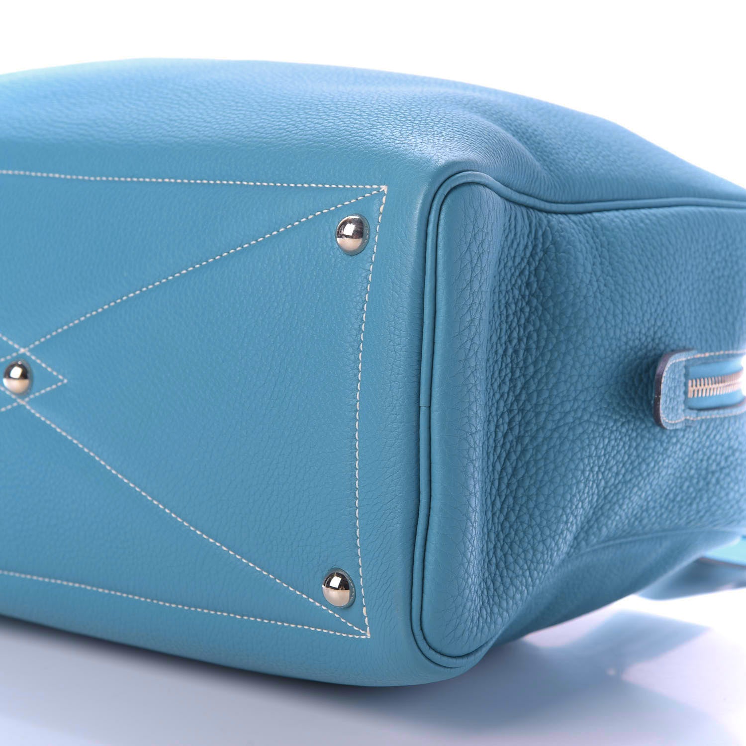 Hermes Taurillon Clemence Victoria II 35 Blue Jean 9 of 9