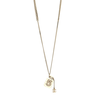 Chanel Resin Crystal CC No 5 Perfume Bottle Necklace 1 of 5