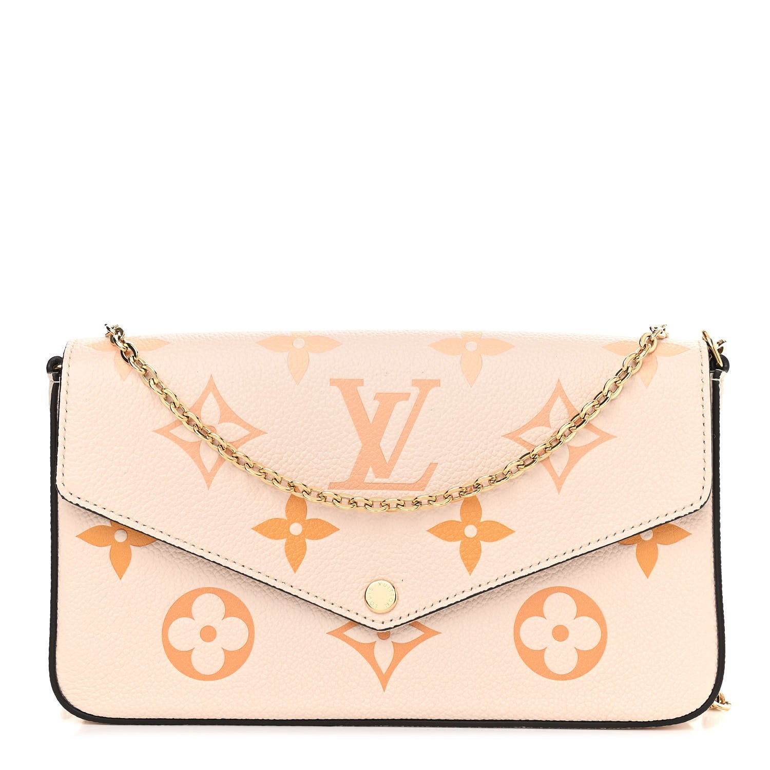 Louis Vuitton Empreinte Monogram Giant By The Pool Felicie Pochette Chain Wallet Cream Saffron 3 of 12