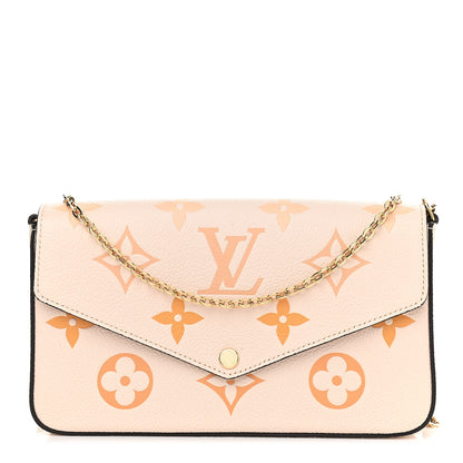 Louis Vuitton Empreinte Monogram Giant By The Pool Felicie Pochette Chain Wallet Cream Saffron 3 of 12