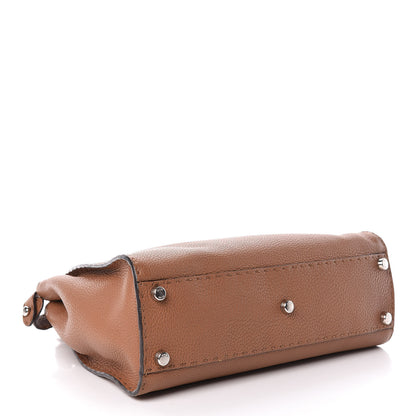 Fendi Cuoio Romano Selleria Bi-Color Medium Peekaboo Iconic Satchel Mou Deserto 4 of 14