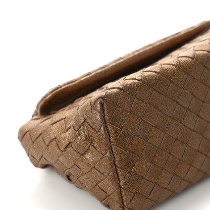 Bottega Veneta Metallic Chevre Intrecciato Cosmetic Case Ottone 10 of 12