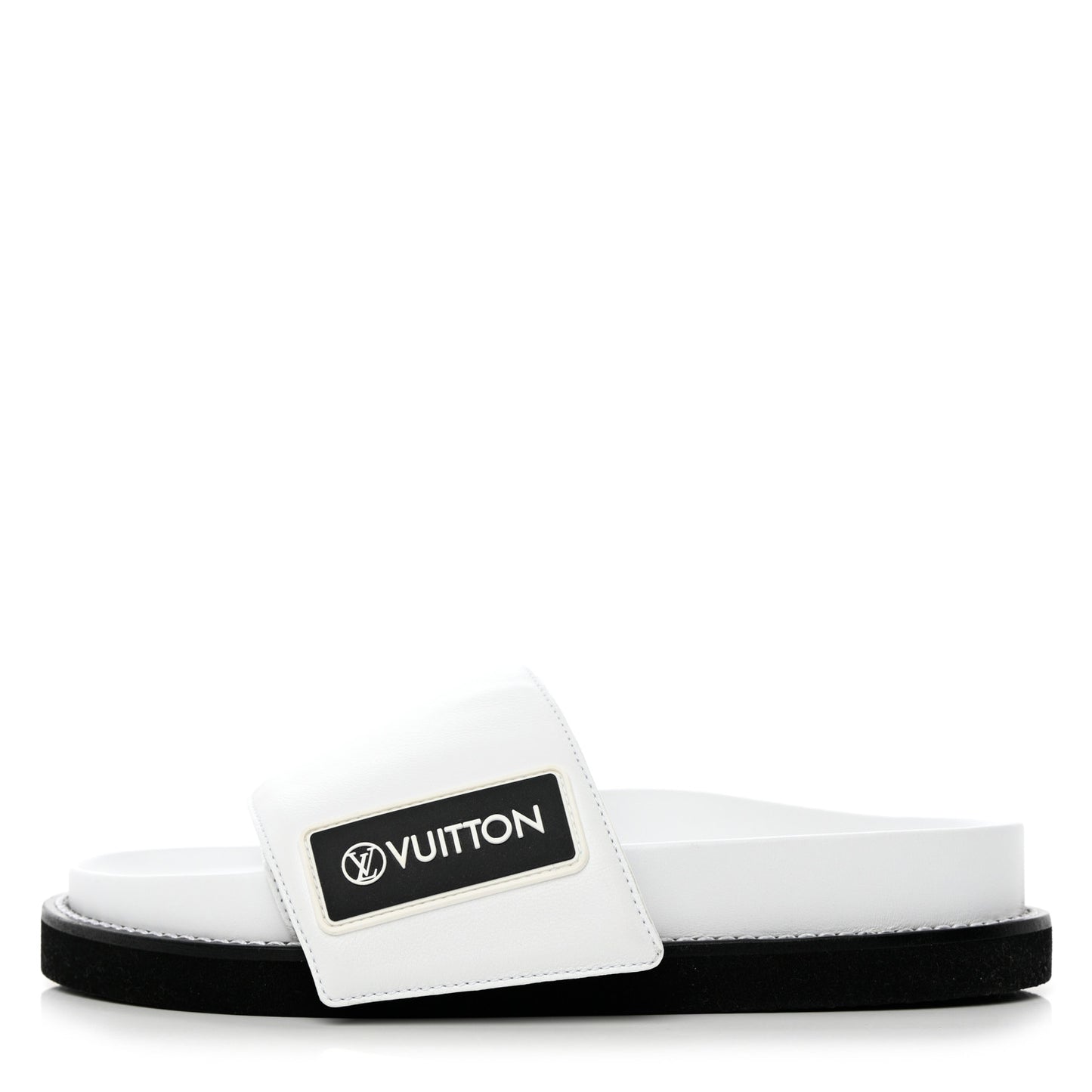 Calfskin Sunset Flat Mule Sandals 37 White