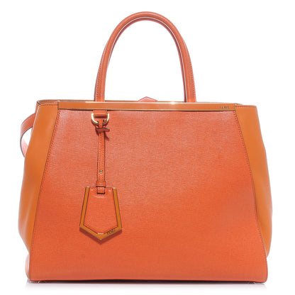 Fendi Vitello Elite Regular 2Jours Tote Arancio 1 of 10