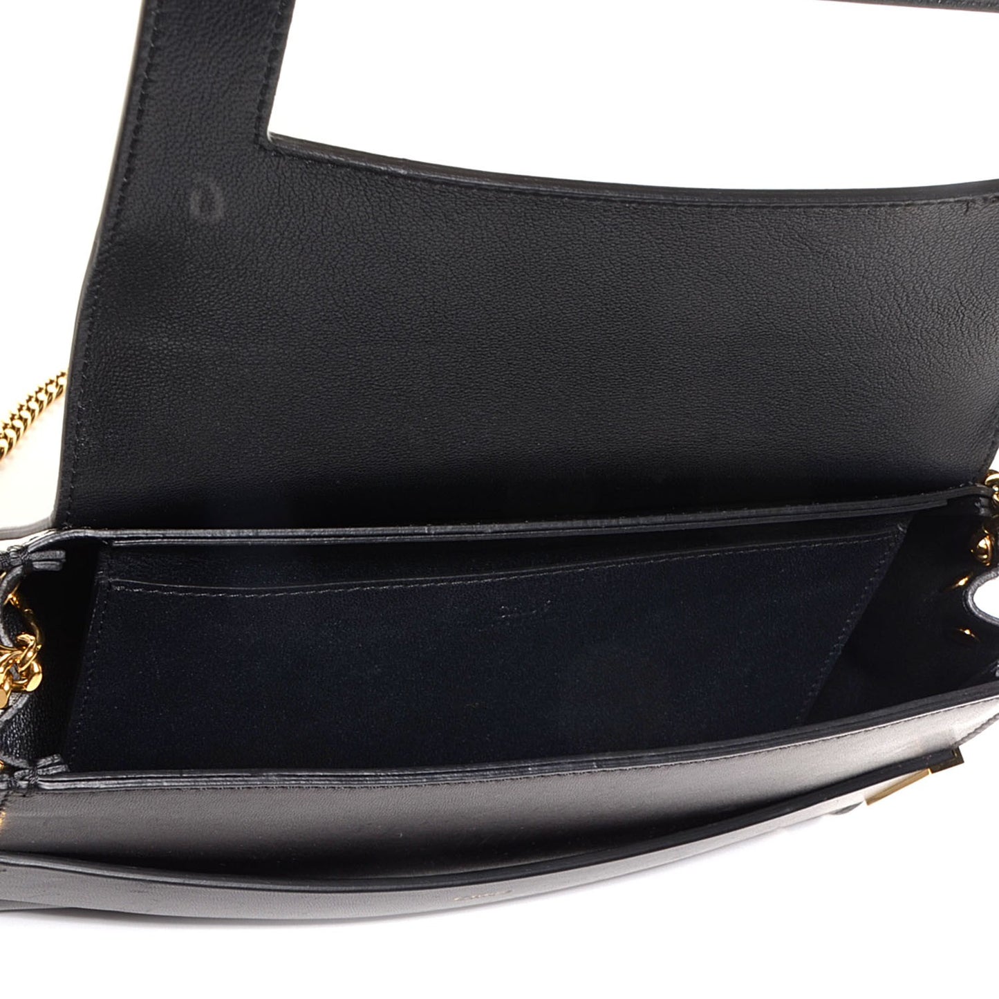 Nappa Calfskin Medium Elle Chain Clutch Black