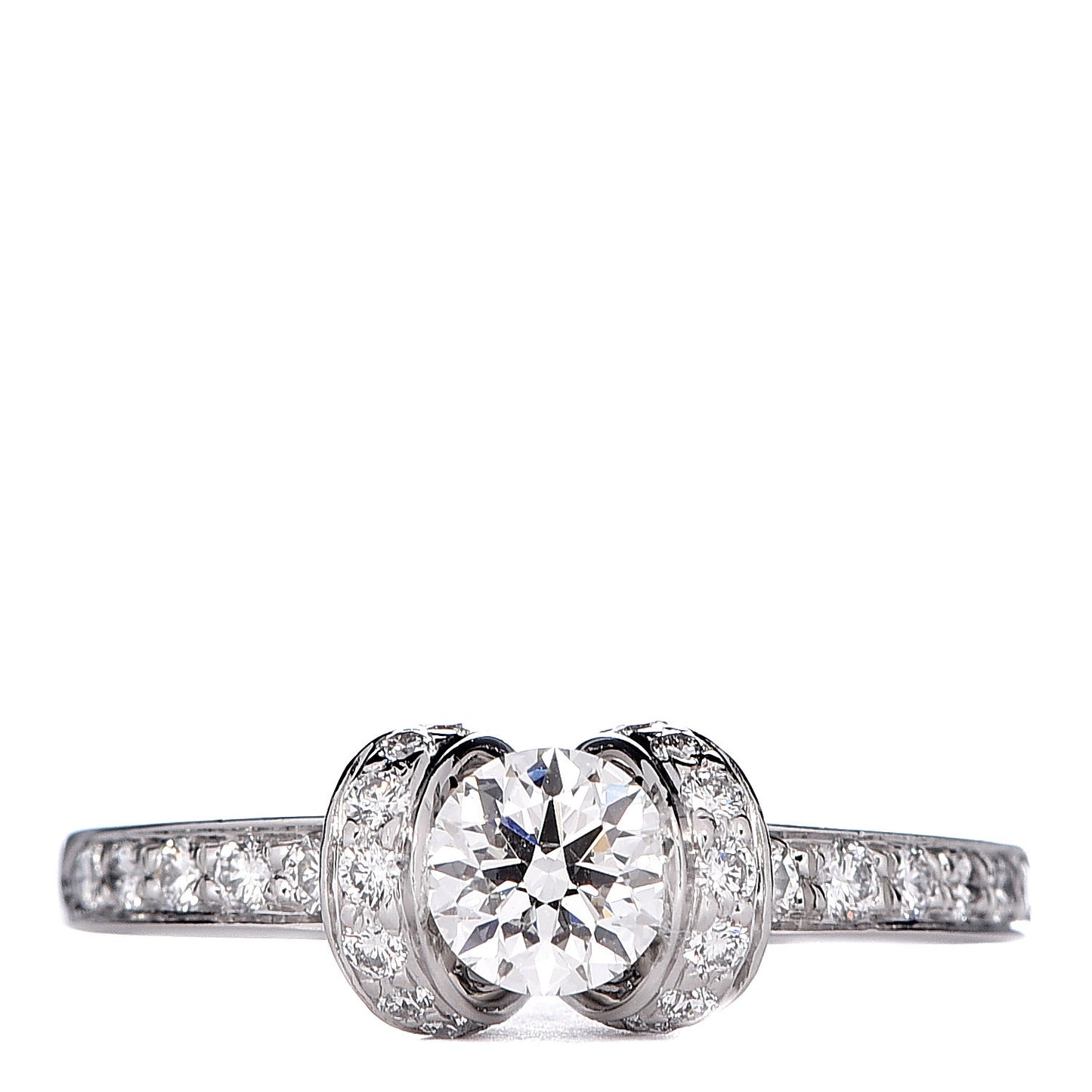 Platinum Diamond .41ct Ribbon Engagement Ring 49 5