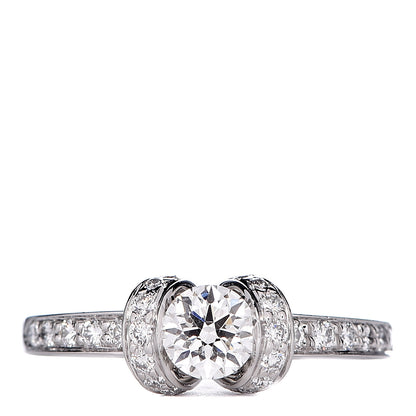 Tiffany Platinum Diamond .41ct Ribbon Engagement Ring 49 5 1 of 7