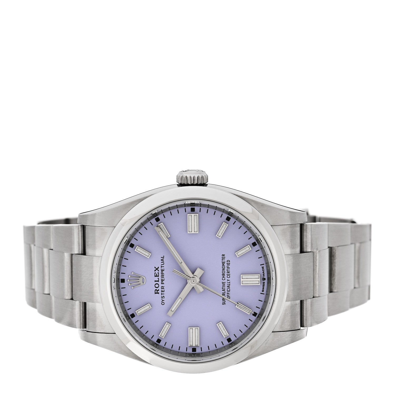 Rolex Stainless Steel 36mm Oyster Perpetual Watch Lavender 126000 2 of 5