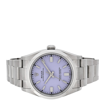 Rolex Stainless Steel 36mm Oyster Perpetual Watch Lavender 126000 2 of 5