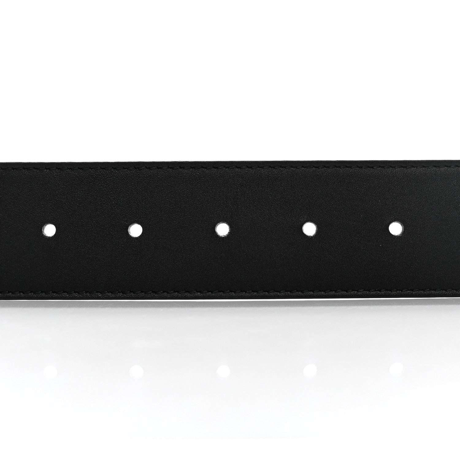 Gucci Moon Calfskin Pearl Double G 40mm Belt 70 28 Black Cream 4 of 11