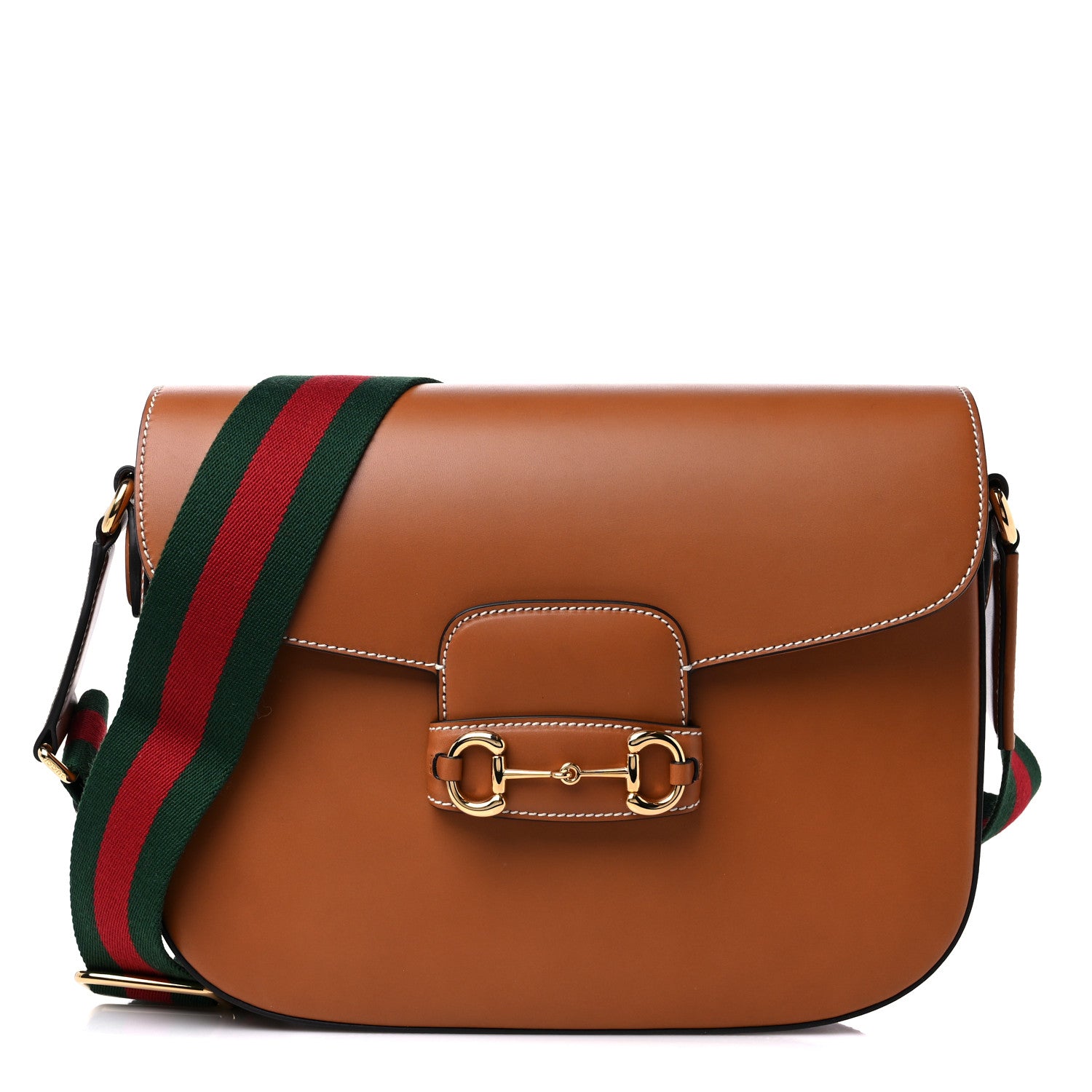 Gucci Calfskin Horsebit 1955 Shoulder Bag Tan 1 of 8