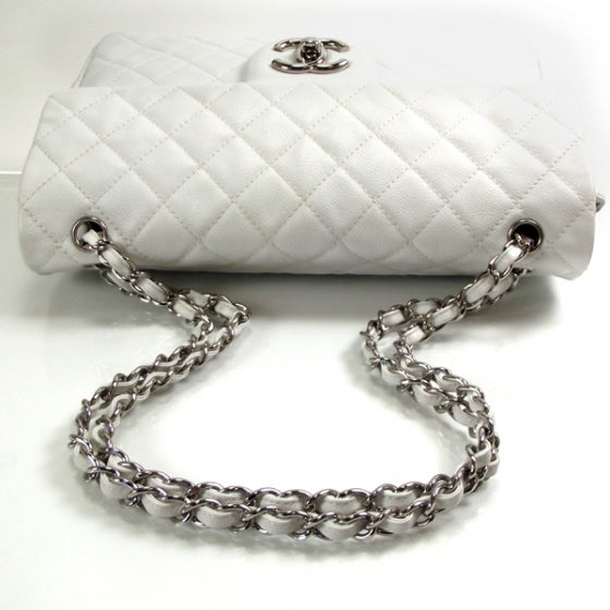 Caviar Jumbo Flap White